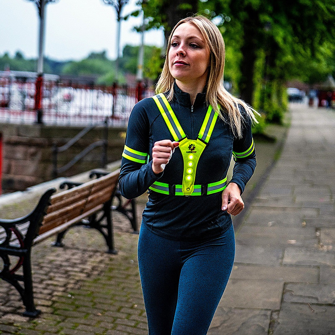 reflective led vest lumefit green