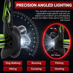 LUMEFIT running chest light with 120 degree adjustable beam angle