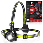 LUMEFIT JR0901 black running chest light with reflective harness and packaging
