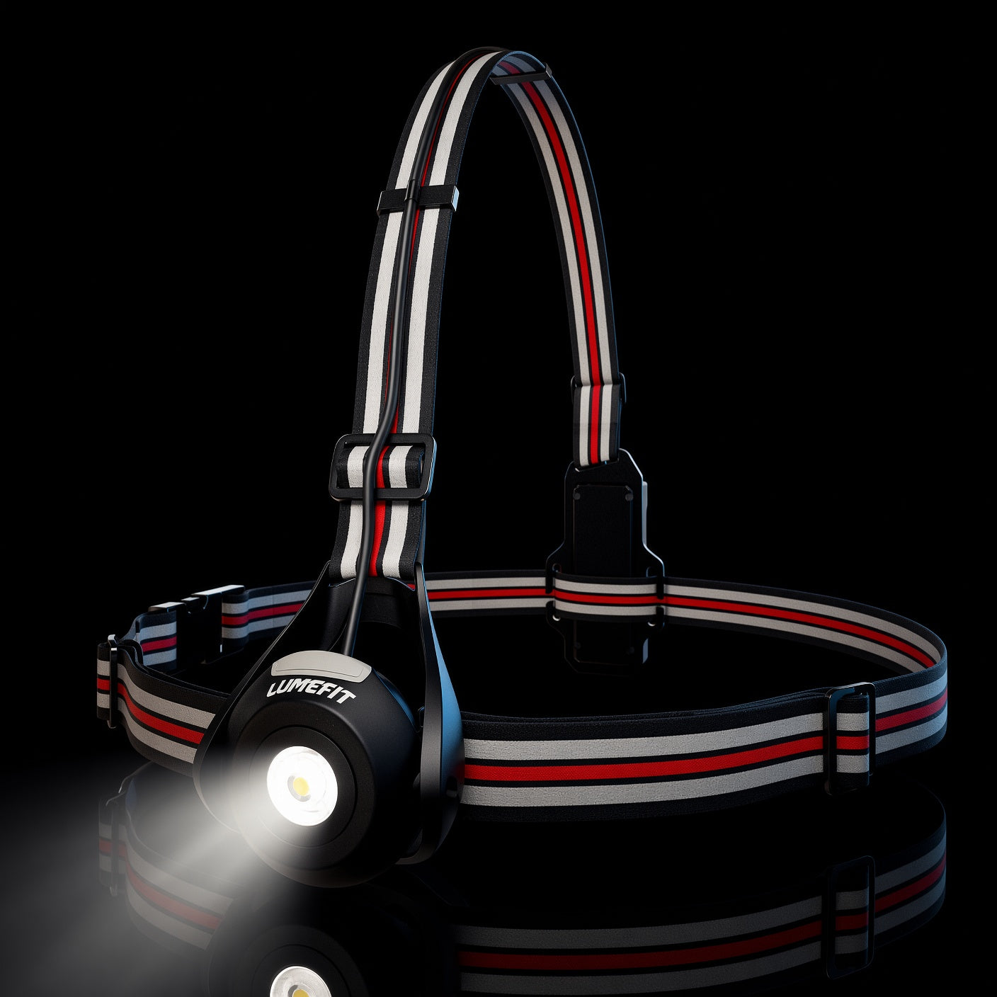 LUMEFIT running chest light with adjustable reflective harness and bright front LED