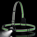 LUMEFIT running chest light with green reflective adjustable harness and bright front LED