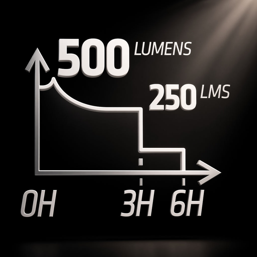 LUMEFIT 500 lumen running chest light brightness and battery runtime