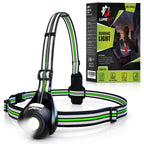 LUMEFIT reflective chest running light with front LED, rear safety light and retail packaging