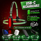 LUMEFIT USB-C rechargeable running light with 2600mAh battery