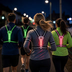 LUMEFIT LED reflective vest for running, jogging, dog walking, cycling and outdoor visibility