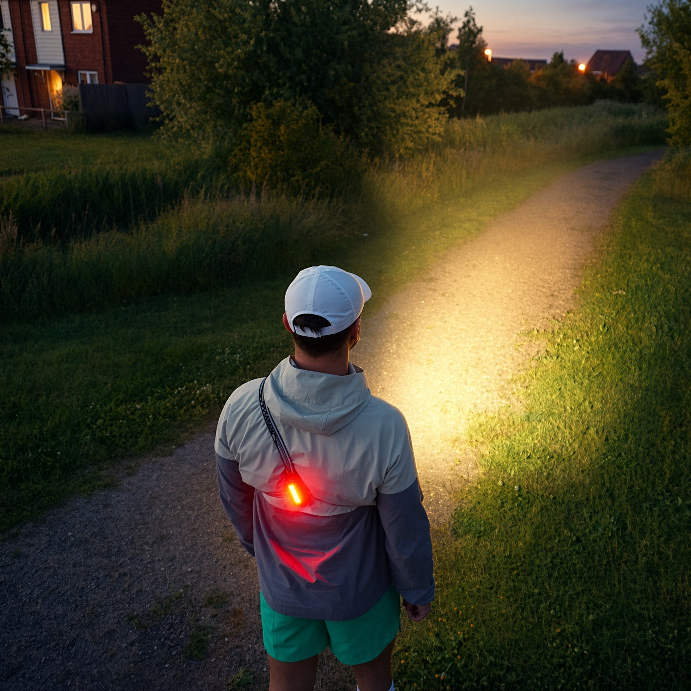 Reflective adjustable straps on LUMEFIT running chest light