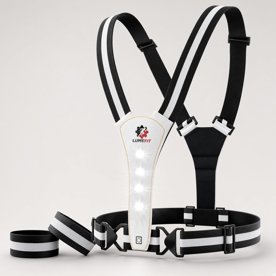 reflective led vest lumefit black