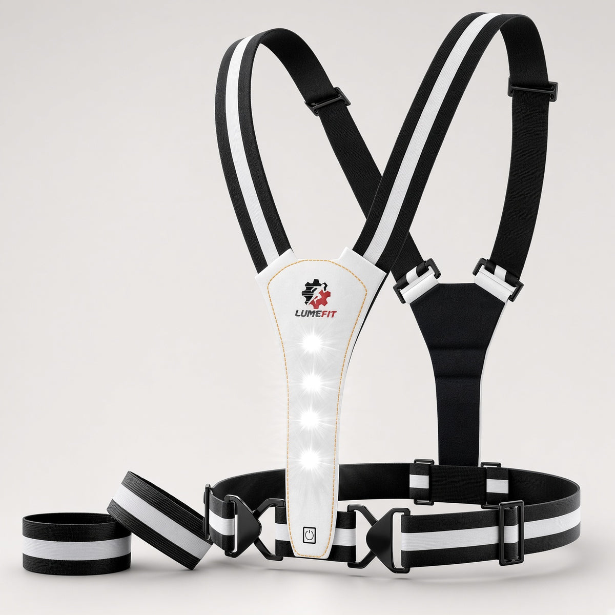 reflective led vest lumefit black