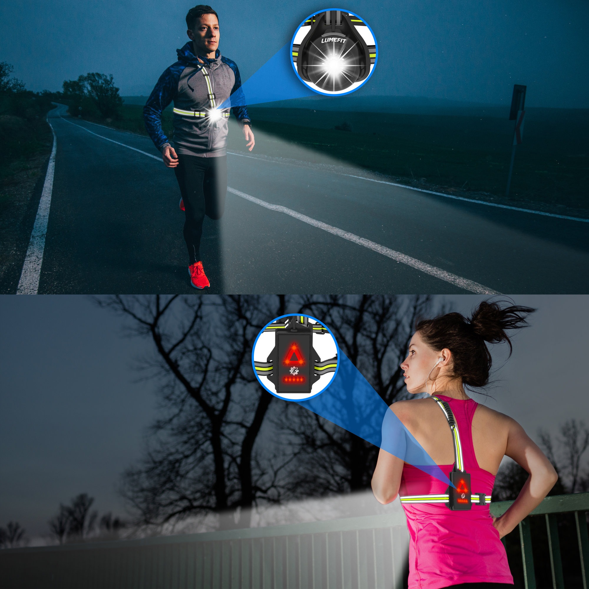 Kqpoinw Lauflicht mit Reflektoren, LED Lauflampe Joggen, USB  wiederaufladbare brustlampe Laufen 85°Einstellbarer Abstrahlwinkel,  Wasserdicht Leichtgewichts,Running Light für Läufer Joggen Camping :  : Sport & Freizeit
